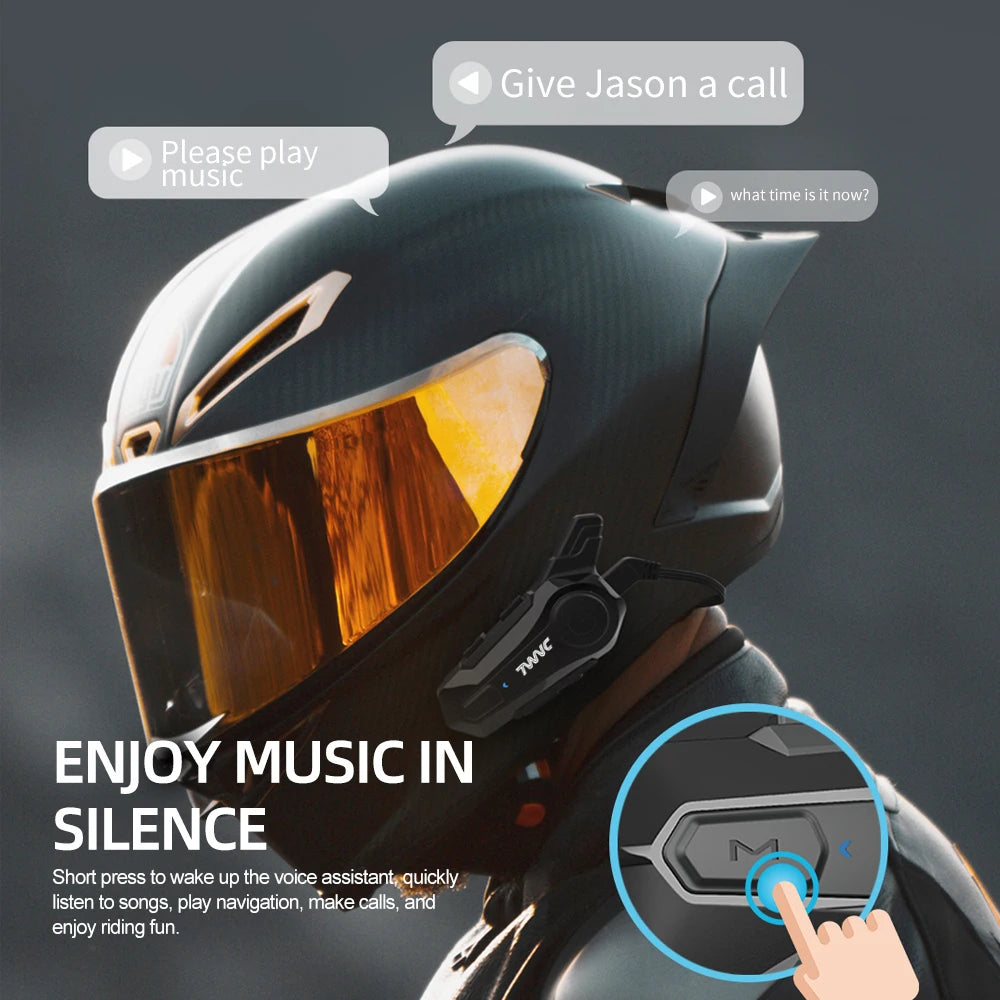 1/2 X1 Bluetooth Motorcycle Helmet Intercom Headset For 2 Rider 1000M intercomunicador Moto Interphone Wireless Handsfree Call