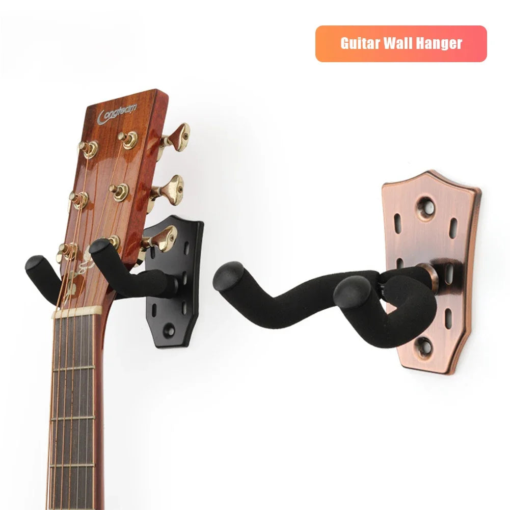 Guitar Holder Hook Metal Acoustic Guitar Hook Holder Stand Non-slip Guitar Hanger Wall Mount for Electric Guitar Bass Ukulele