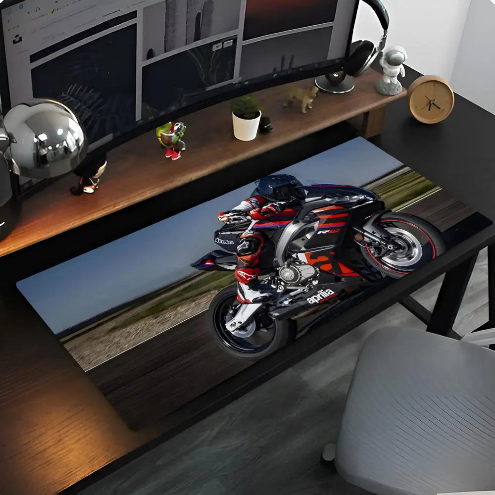 M-Motorcycle Logo A-Aprilia Mouse Pad Anime game mause pads cs lol XXL Home HD Computer Desk Mats Carpet Gamer Office Laptop Sof