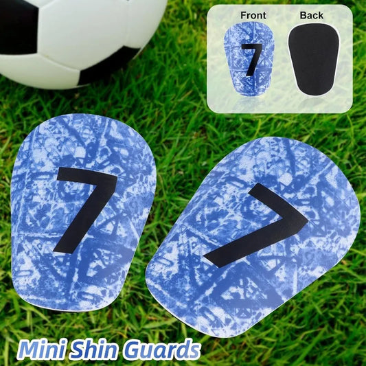 2026 Mini Shin Guards No.7 Kids Adults - Ultra Thin Soccer Leg Guards Lightweight Protection USA Canada Mexico Summer Sports