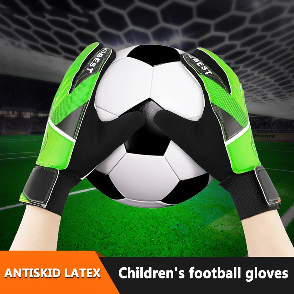Children's Goalkeeper Gloves Latex Goalkeeper Gloves For Kids Football Goalkeeper Anti-Slip Training Gloves Soccer Goalie Gloves
