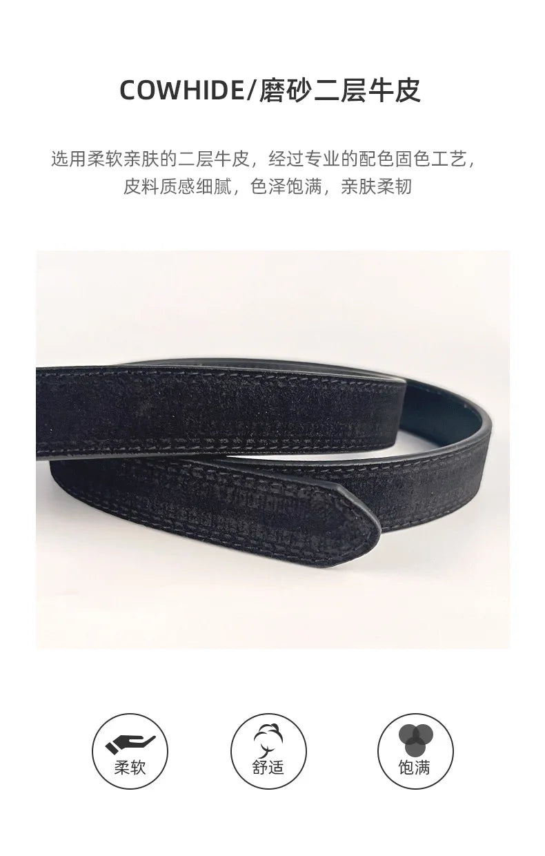 Suede  Real Leather Waist Belt for Women Vintage Simple Design Jeans Belt Strap Cinturones  Cinturones Para Hombre Blue Camel